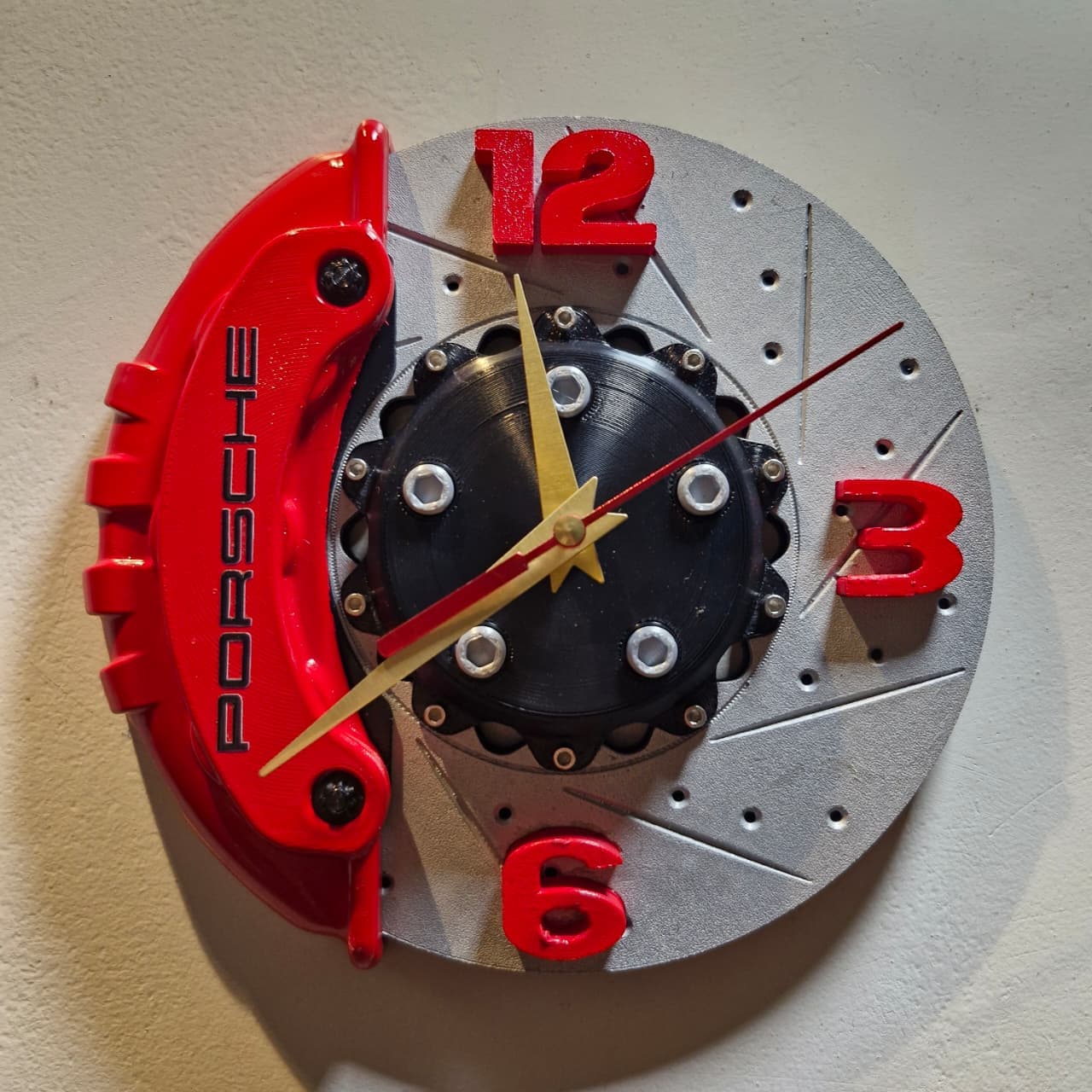 Chrono Caliper handcrafted automotive wall clock